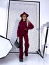 Knitted Set "SMOOTH LINES E5388" - BORDEAUX
